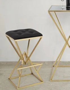 Mauro Ferretti Barkruk Holder Zwart/Goud