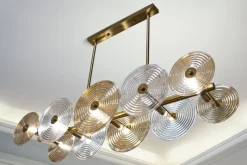 Mauro Ferretti Plafondlamp Venice Goud/Glas Clearance