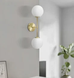 Mauro Ferretti Wandlamp Glamy Doppia Goud 2-Lichts Sale