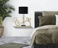 Mauro Ferretti Zwevend Nachtkastje Butterfly Goud Set van 2 Hot