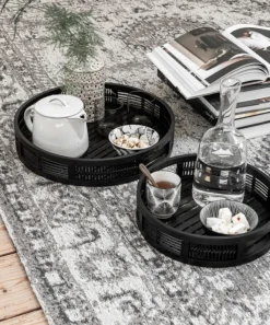 Must Living Dienblad Algarve Zwart - Set van 2 Hot