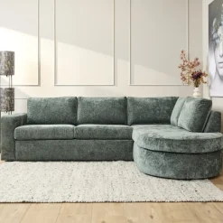 StarFurn MySofa Bank Alma Groen 2,5 zits + Divan