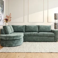 StarFurn MySofa Bank Alma Groen 2,5-zits + Divan Links Discount