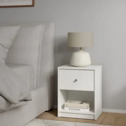 Giga Living Nachtkastje May 1 lade - Wit Discount