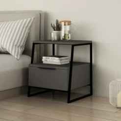 Arabic House Nachtkastje Pal Melamine Antraciet Discount