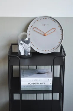 NeXtime Wandklok Cross Polyresin Ø35cm Grijs Best