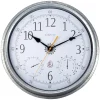 NeXtime Wandklok/Weerstation Tulip Weerbestendig Zilver Ø40cm