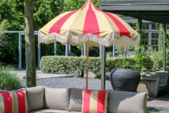 PTMD Strandparasol Katja Stripe Rood Hot