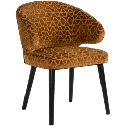 Richmond Interiors Richmond Eetkamerstoel Indigo Triangle Goud