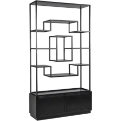 Richmond Interiors Richmond Wandkast Bonvoy 2-Laden Zwart Clearance