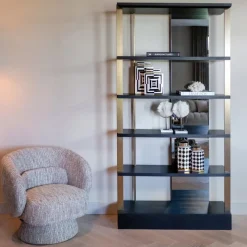 Richmond Interiors Richmond Wandkast Rigley Zwart met Spiegel Online