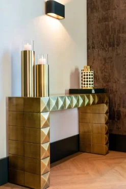 Richmond Interiors Richmond Wandtafel Collada Brushed Goud Clearance