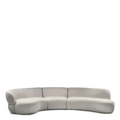 Rivièra Maison Bank San Remo 3,5-Zits Rechts Bouclé Lichtgrijs Clearance