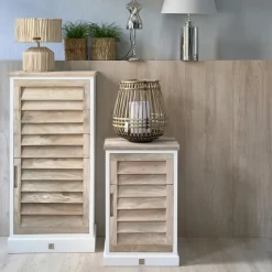 Rivièra Maison Nachtkastje Pacifica Naturel/Wit