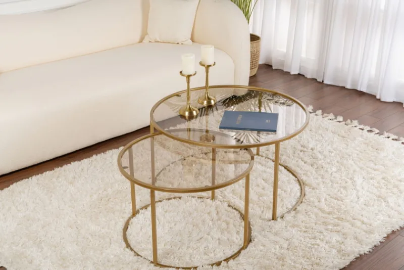 Arabic House Salontafel Aurum Ø60/Ø42cm /Brons Set van 2 Goud Outlet