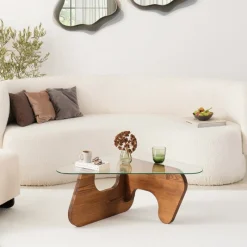 Arabic House Salontafel Freya Glas/ Bruin