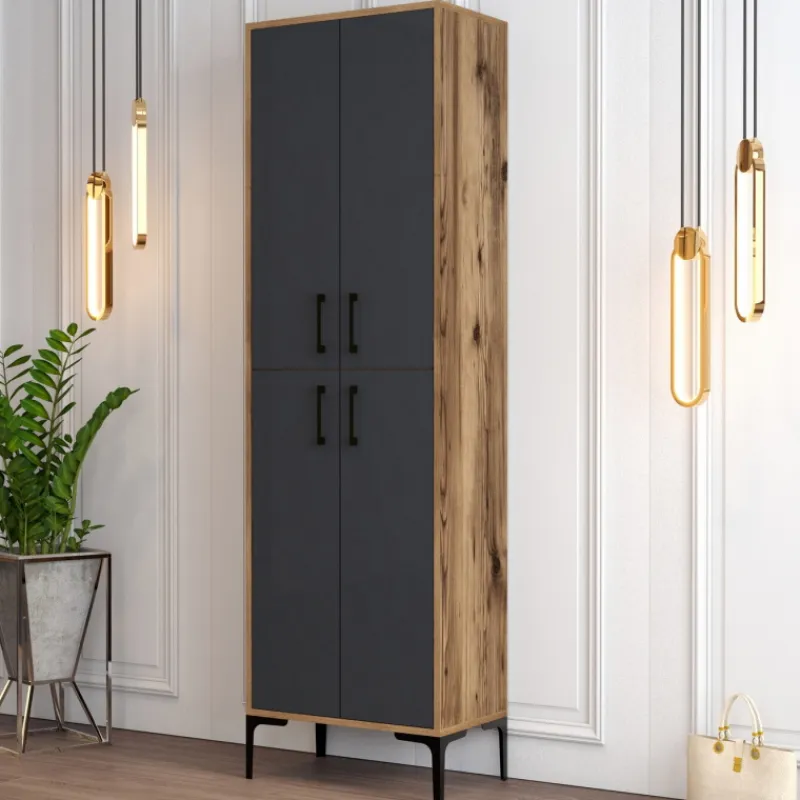 Arabic House Schoenenkast Berlin Melamine Walnoot Antraciet Best