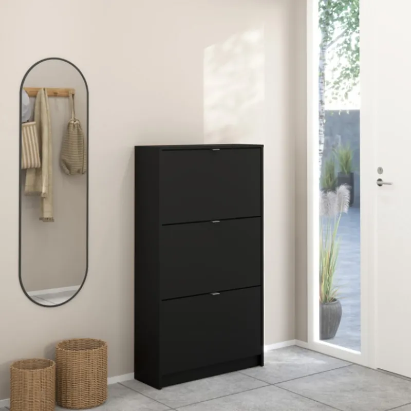 Giga Living Schoenenkast Shoes Mat 3-vakken - Zwart New
