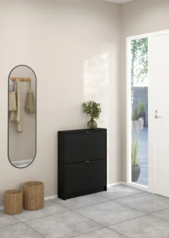 Giga Living Schoenenkast Shoes Mat Zwart 2-vakken - Sale