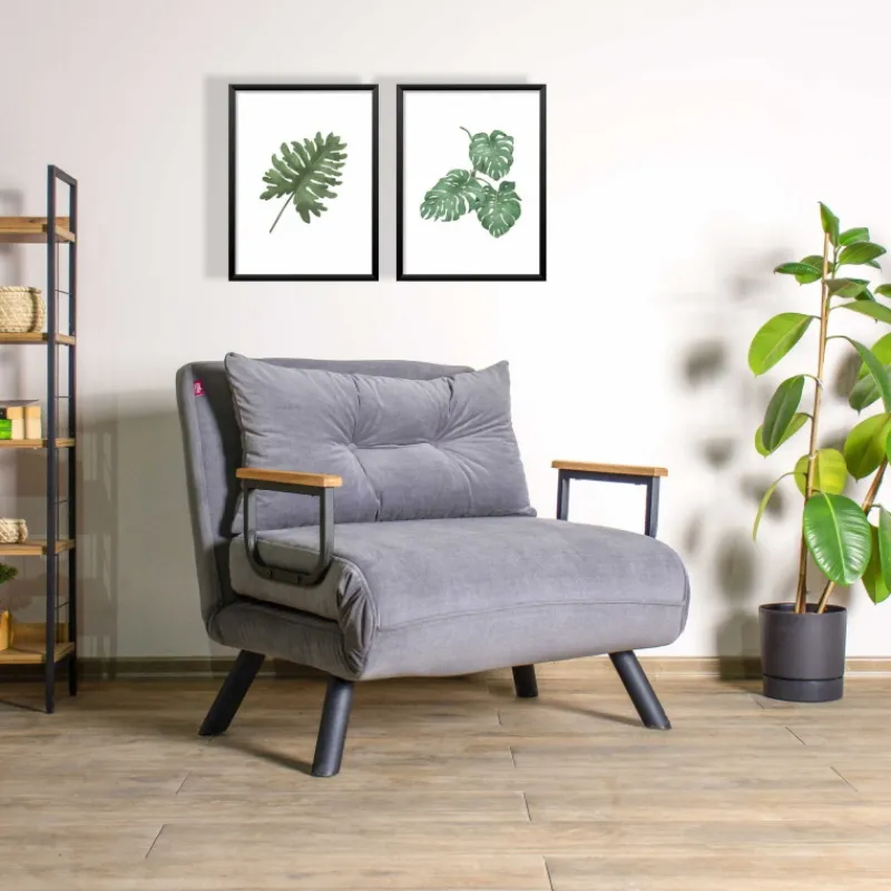 Arabic House Slaapfauteuil Sando Single Grijs Polyester Discount