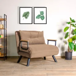 Arabic House Slaapfauteuil Sando Single Lichtbruin Polyester Outlet