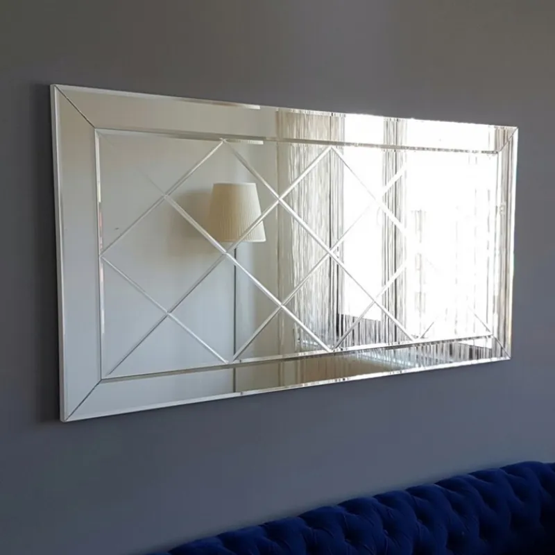Arabic House Spiegel Akcay Elmas Zilver 130x65cm