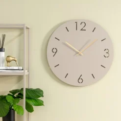 Spinder Design Wandklok Time Silky Taupe Ø60cm Best