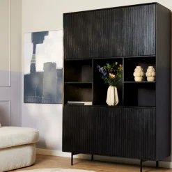 StarFurn Vakkenkast Madison XL 135cm Zwart
