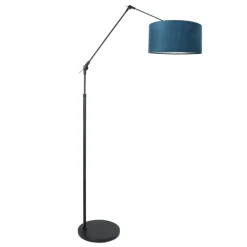 Steinhauer Booglamp Prestige Chic Velours Blauw