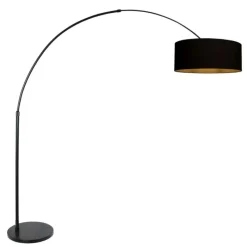 Steinhauer Booglamp Sparkled Light Linnen /Goud Zwart New