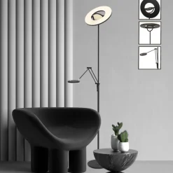 Steinhauer Vloerlamp Soleil met Leesarm