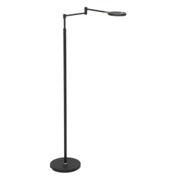 Steinhauer Vloerlamp Soleil met Zwenkarm & Accu Zwart New