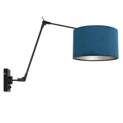 Steinhauer Wandlamp Prestige Chic Velours Blauw