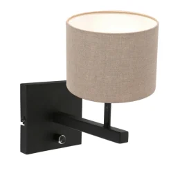 Steinhauer Wandlamp Stang Grof Linnen Grijs