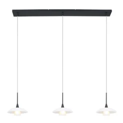 Steinhauer Tallerken Hanglamp Zwart 3-lichts