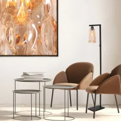 Steinhauer Vloerlamp Vidrio 1-Lichts Amber Glas Online