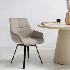 Giga Meubel Stoel Shannon Beige Draaibaar -