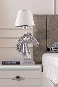Arabic House Tafellamp Horse Wit/Zilver Discount