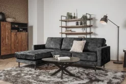 Tower Living Bank Cambridge 2,5-al/ar Zits + Chaise Longue R/l Adore 29 Grijs Antraciet Outlet