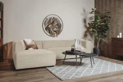 Tower Living Bank Glasgow 2,5-ar Zits + Chaise Longue L Enjoy 100 Cream