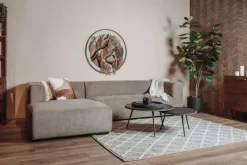 Tower Living Bank Glasgow 2,5-ar Zits + Chaise Longue L Enjoy 431 Grijs Beige Clearance