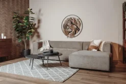 Tower Living Bank Glasgow 2,5-al Zits + Chaise Longue R Enjoy 431 Grijs