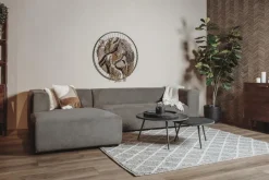 Tower Living Bank Glasgow 2,5-ar Zits + Chaise Longue L Enjoy 456 Iron