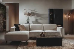 Tower Living Bank Leeds 2,5-ar Zits + Chaise Longue L City 120 Beige New