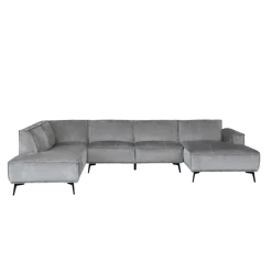 Tower Living Bank Leeds Chaise Longue R 2,5-zits Ottoman L Touch 27 Lichtgrijs Links Best