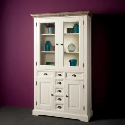 Tower Living Vitrinekast Fleur 115cm Wit
