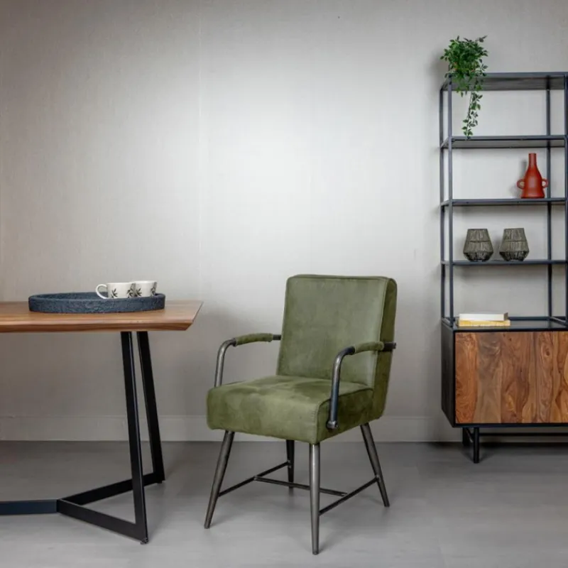 Tower Living Armstoel Belmonte Stof Cherokee 13 Groen