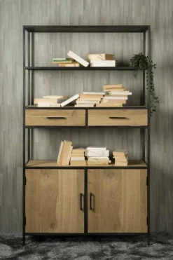 Tower Living Boekenkast Luna 115cm Bruin