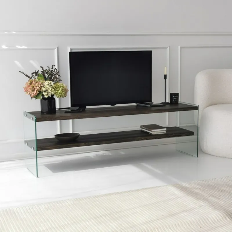 Arabic House Tv-meubel Aqua /Glas 140cm Antraciet Clearance