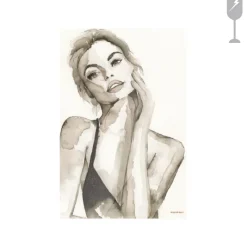 Urban Cotton Glasschilderij A Womans Face 40x60cm Discount